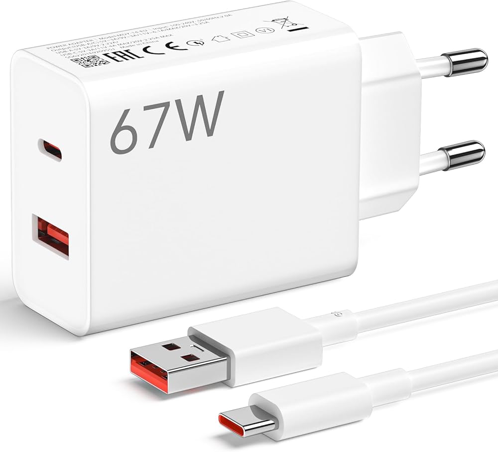 Cargador Original Xiaomi BHR07SKEU 67W Blanco