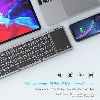 Teclado inalámbrico Bluetooth Plegable
